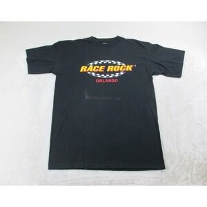 VINTAGE Race Rock Orlando‎ Shirt Mens Extra Large Black Racing Orlando USA*